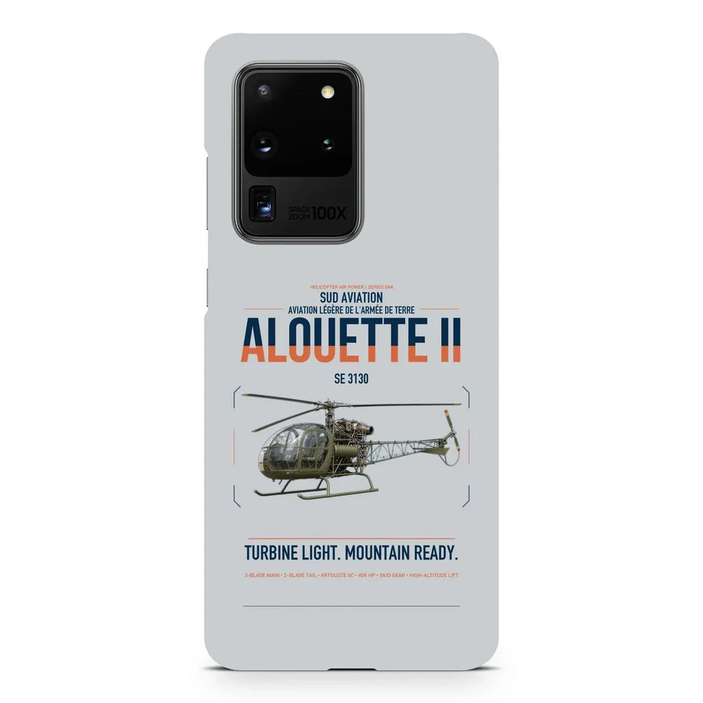 Sud Aviation SE 3130 Alouette II design on samsung case - light gray