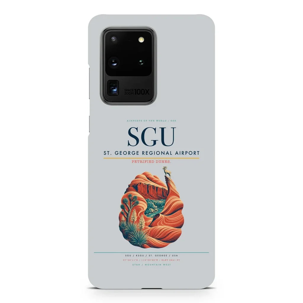 St. George Regional Airport SGU design on samsung case - light gray