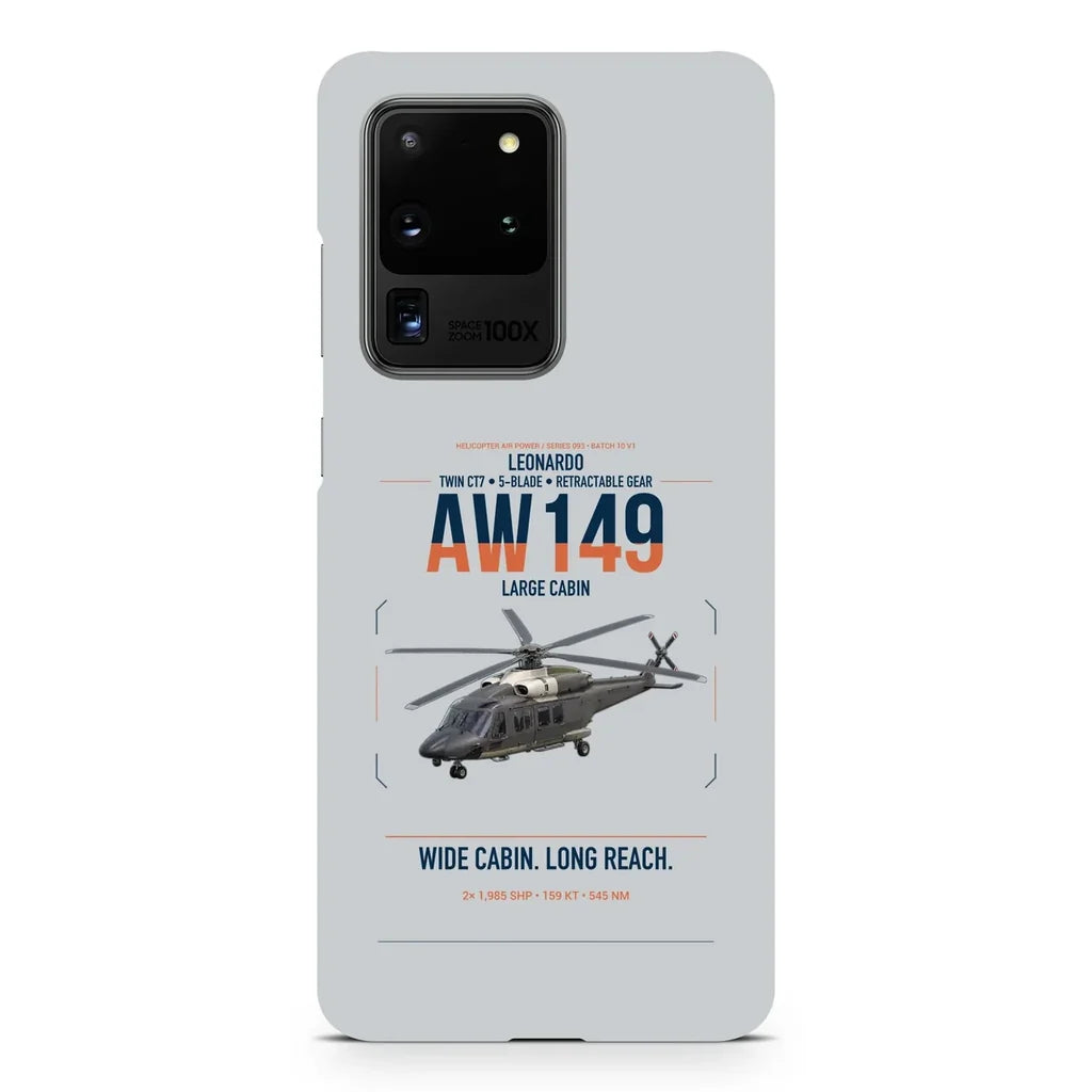 Leonardo AW149 design on samsung case - light gray