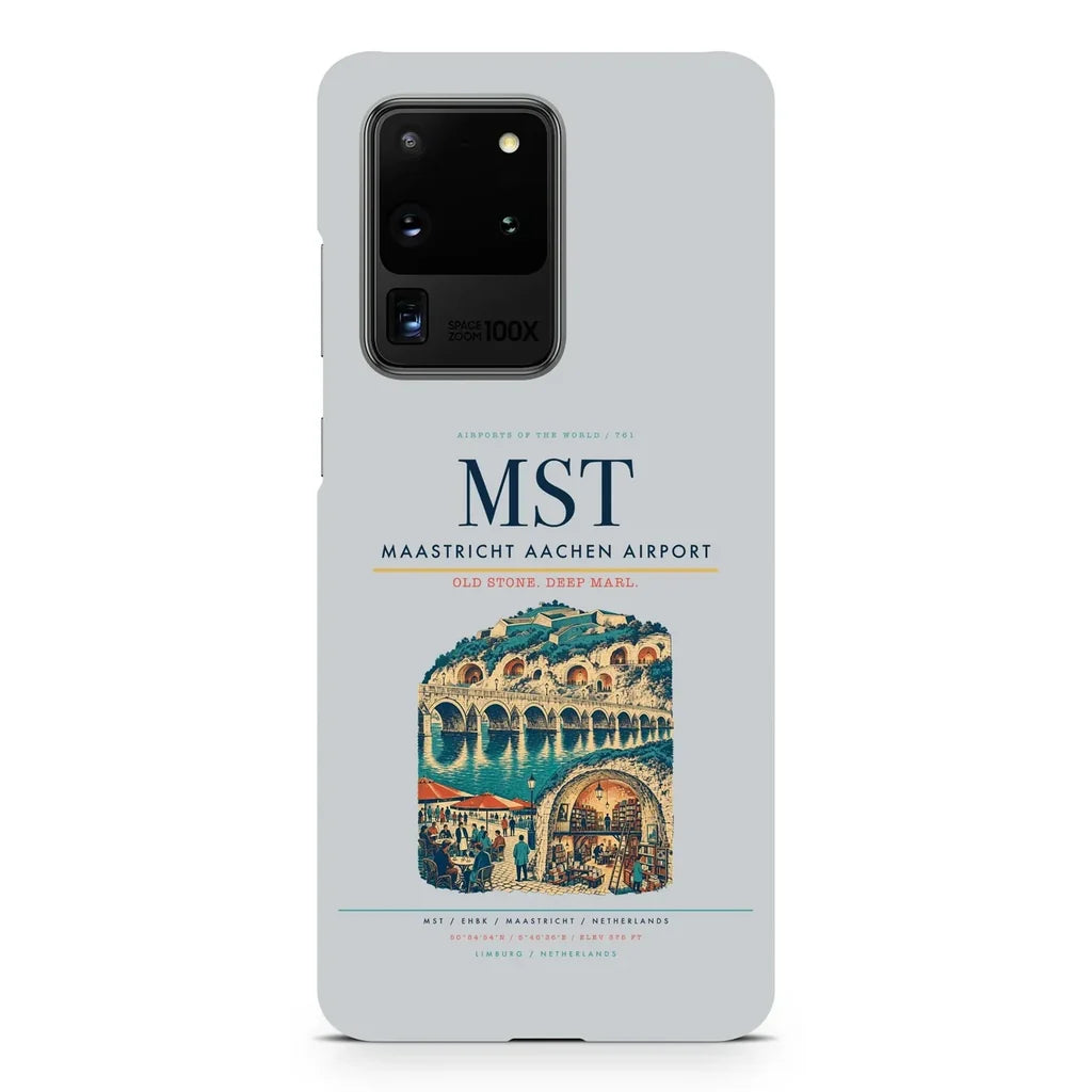 Maastricht Aachen Airport MST design on samsung case - light gray