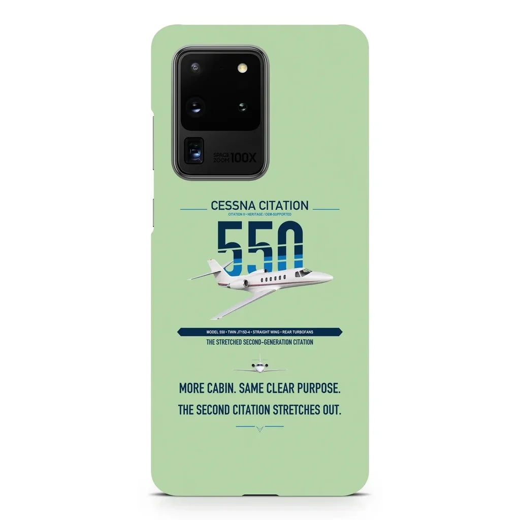 Cessna Citation 550 - Citation II design on samsung case - light green