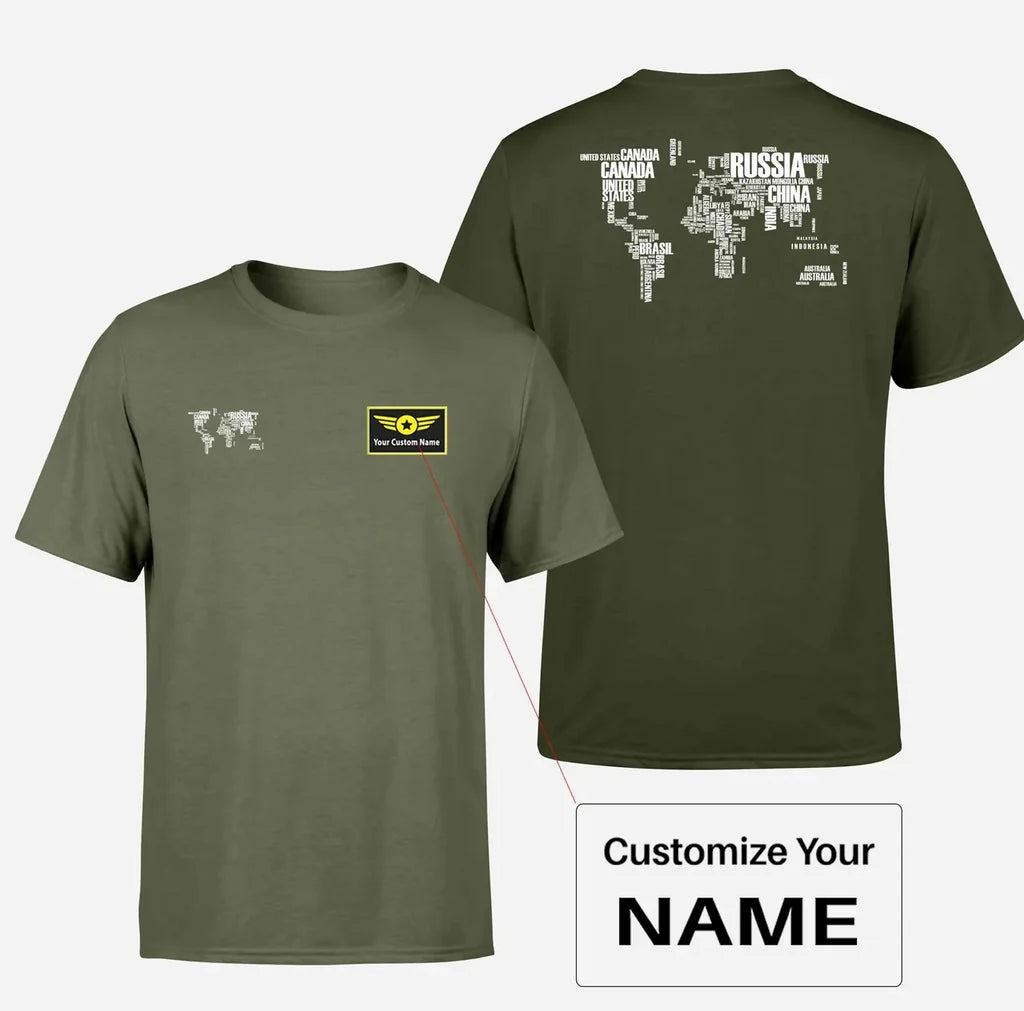 Customisable World Map T-Shirt - view 13