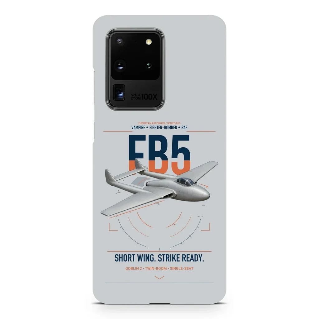 de Havilland Vampire FB5 design on samsung case - light gray