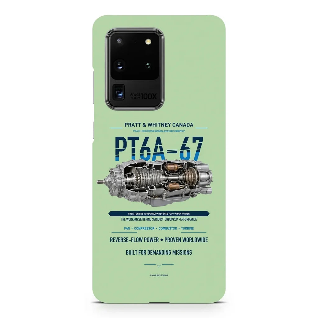 PT6A-67 design on samsung case - light green