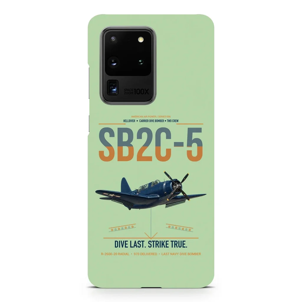 SB2C-5 Helldiver design on samsung case - light green