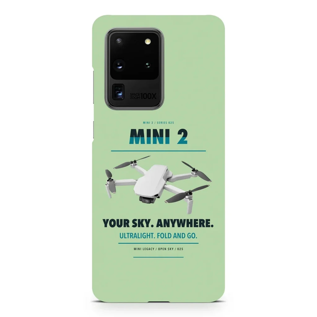 DJI Mini 2 design on samsung case - light green