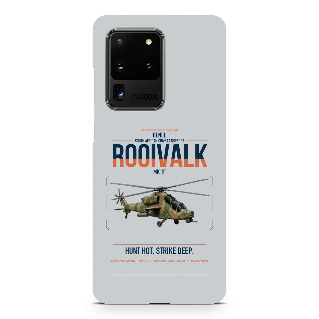 Denel Rooivalk Mk 1F design on samsung case - light gray