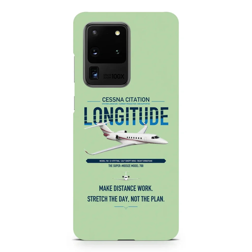 Cessna Citation Longitude design on samsung case - light green