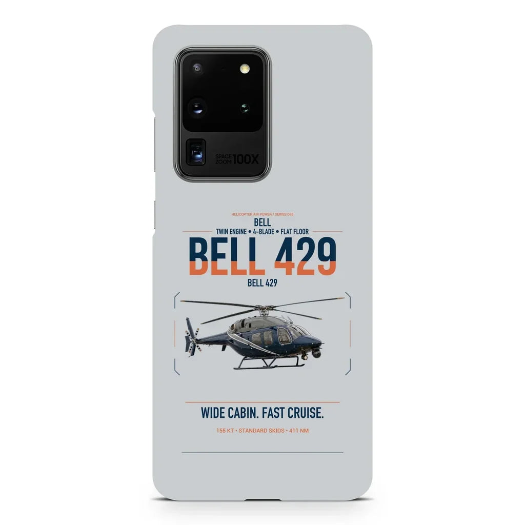 Bell 429 design on samsung case - light gray