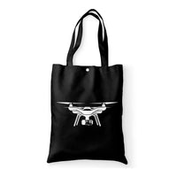 Thumbnail for Drone Silhouette aviation tote bag in canvas.