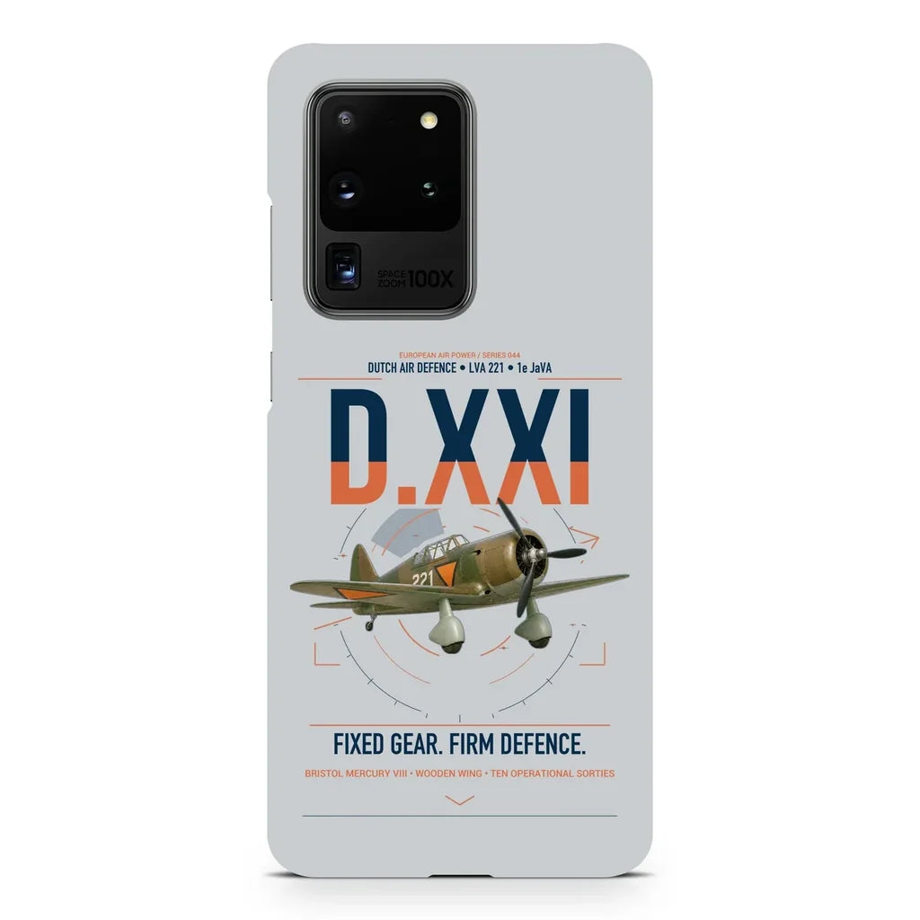 Fokker D.XXI — Dutch LVA aircraft 221 design on samsung case - light gray