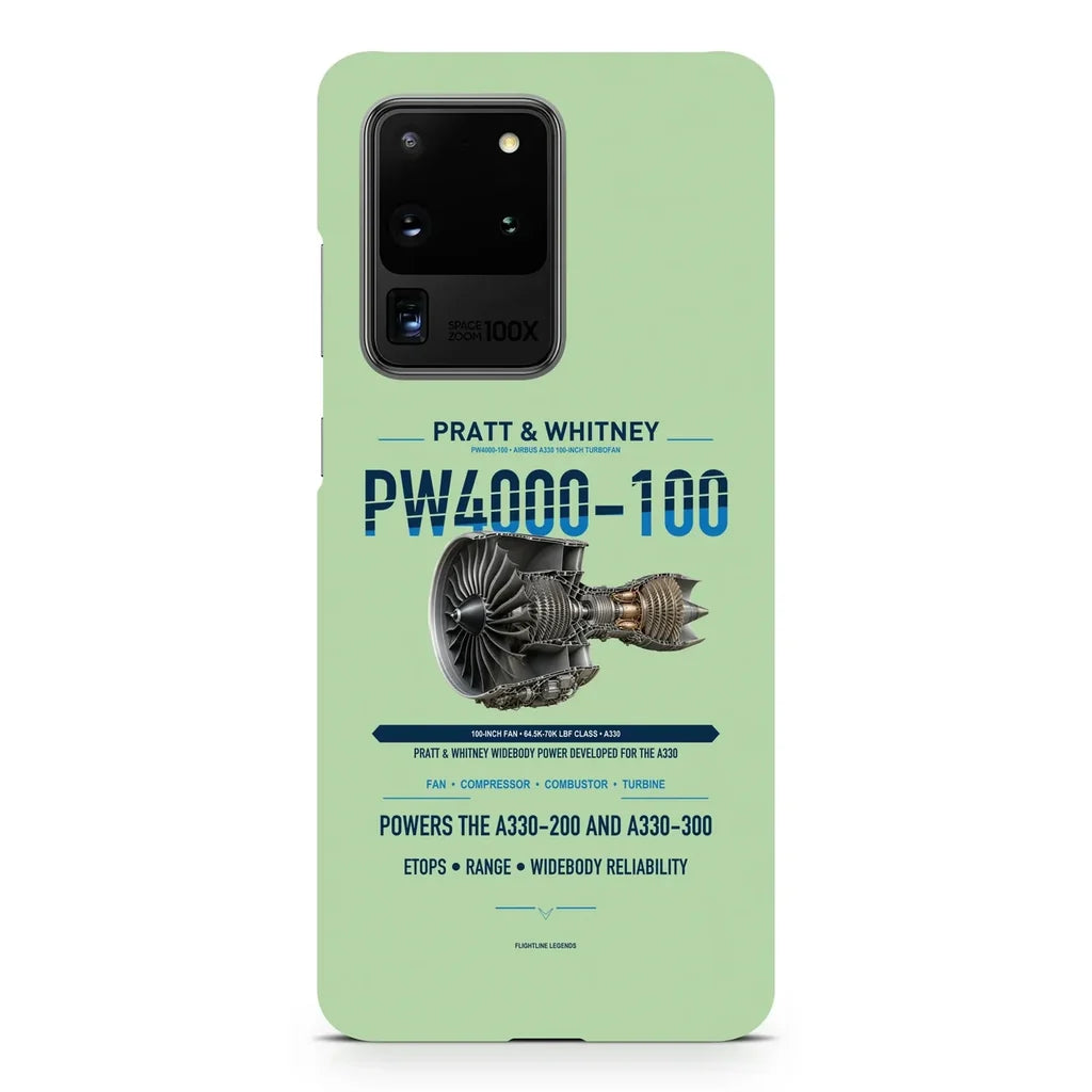 PW4000-100 design on samsung case - light green