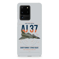 Thumbnail for Saab AJ 37 Viggen design on samsung case - light gray