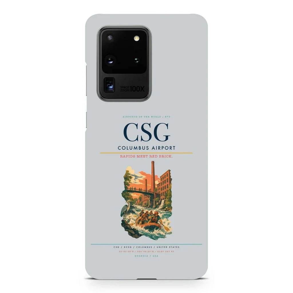 Columbus Airport CSG design on samsung case - light gray