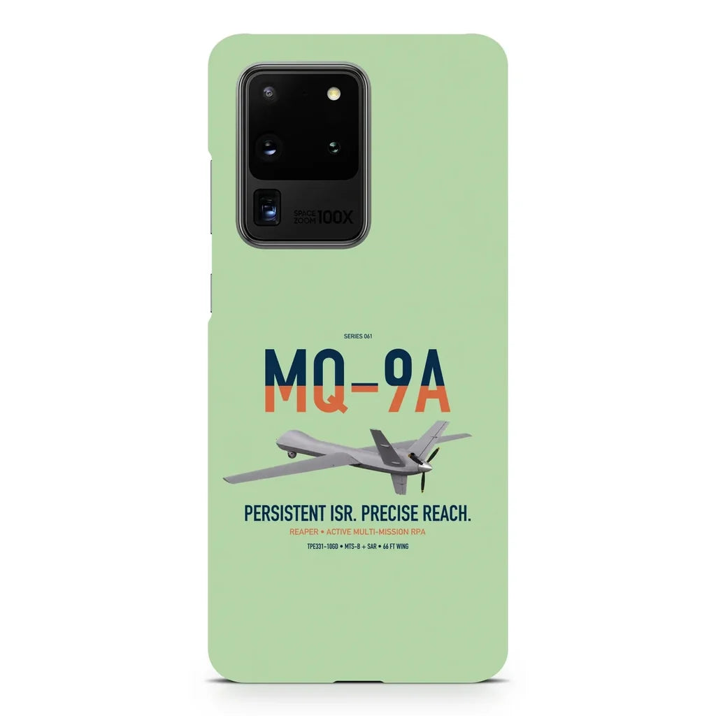 MQ-9A Reaper design on samsung case - light green