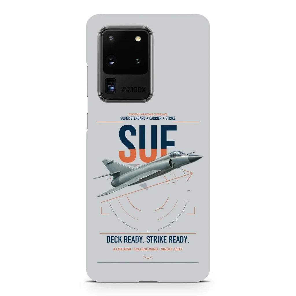 Dassault Super Étendard design on samsung case - light gray