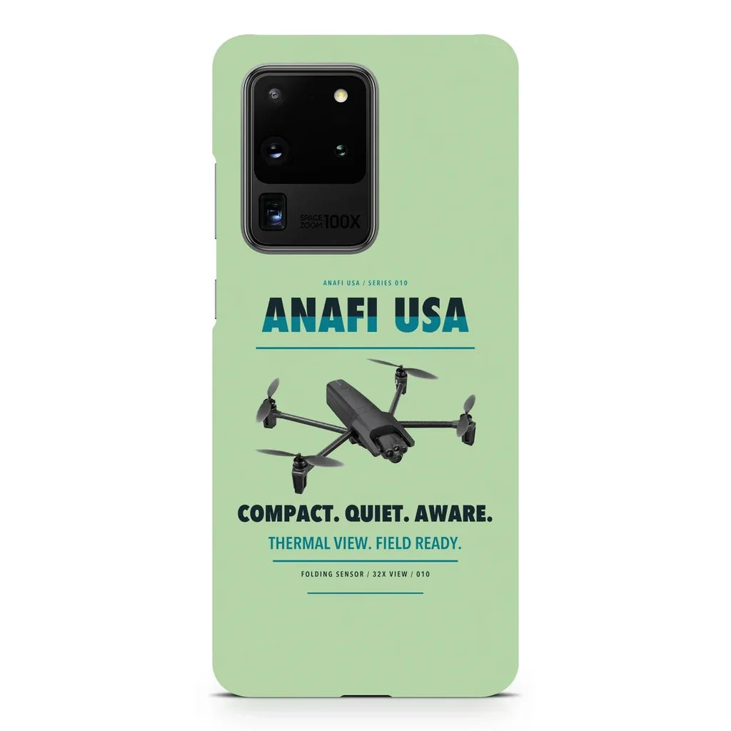 Parrot ANAFI USA design on samsung case - light green