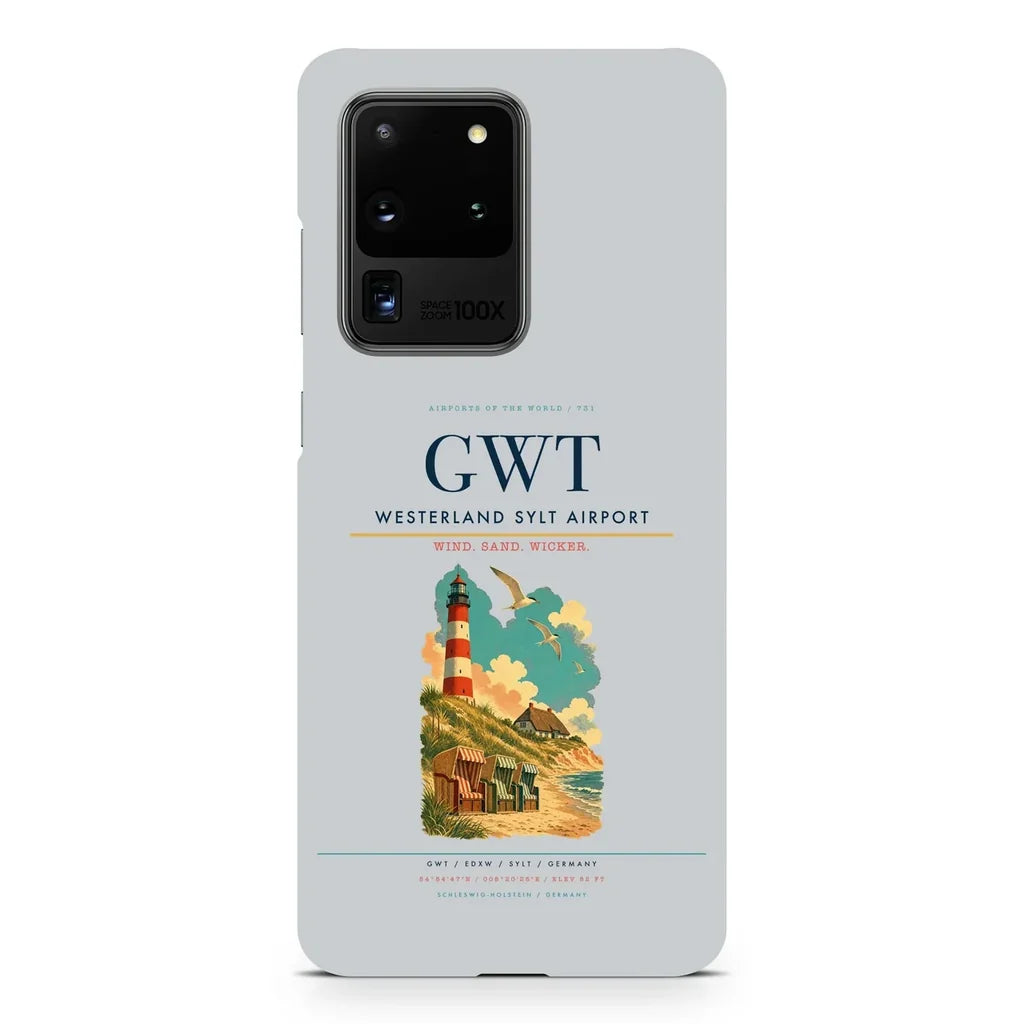 Westerland Sylt Airport GWT design on samsung case - light gray