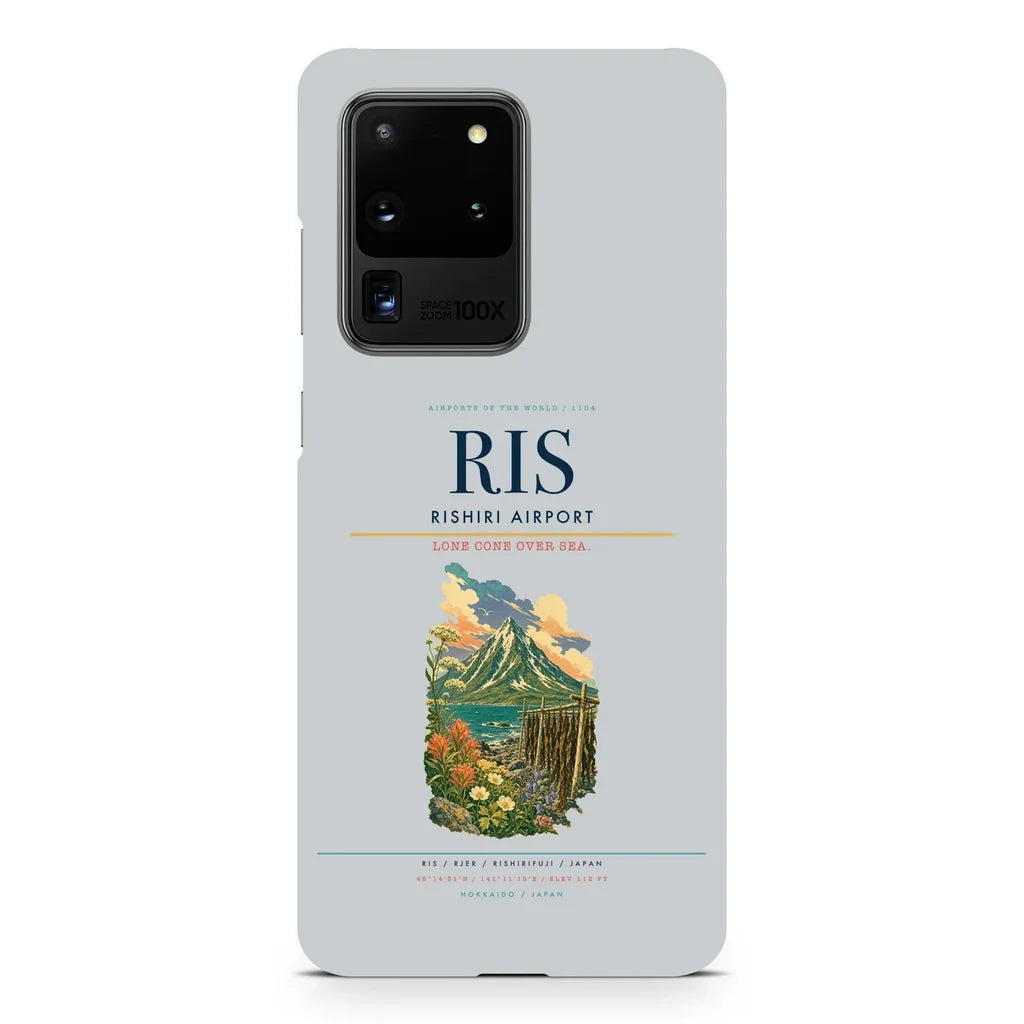 Rishiri Airport RIS design on samsung case - light gray