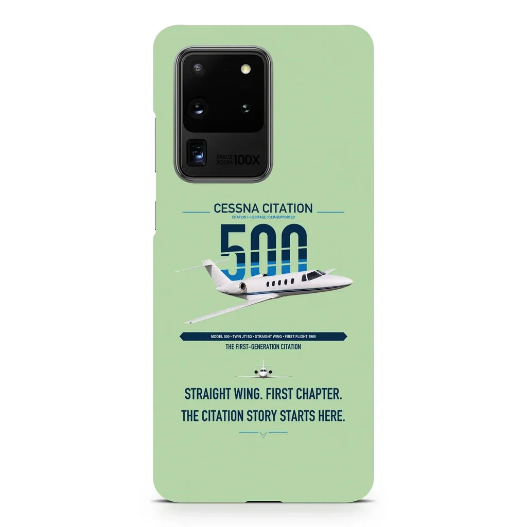 Cessna Citation 500 - Citation I design on samsung case - light green