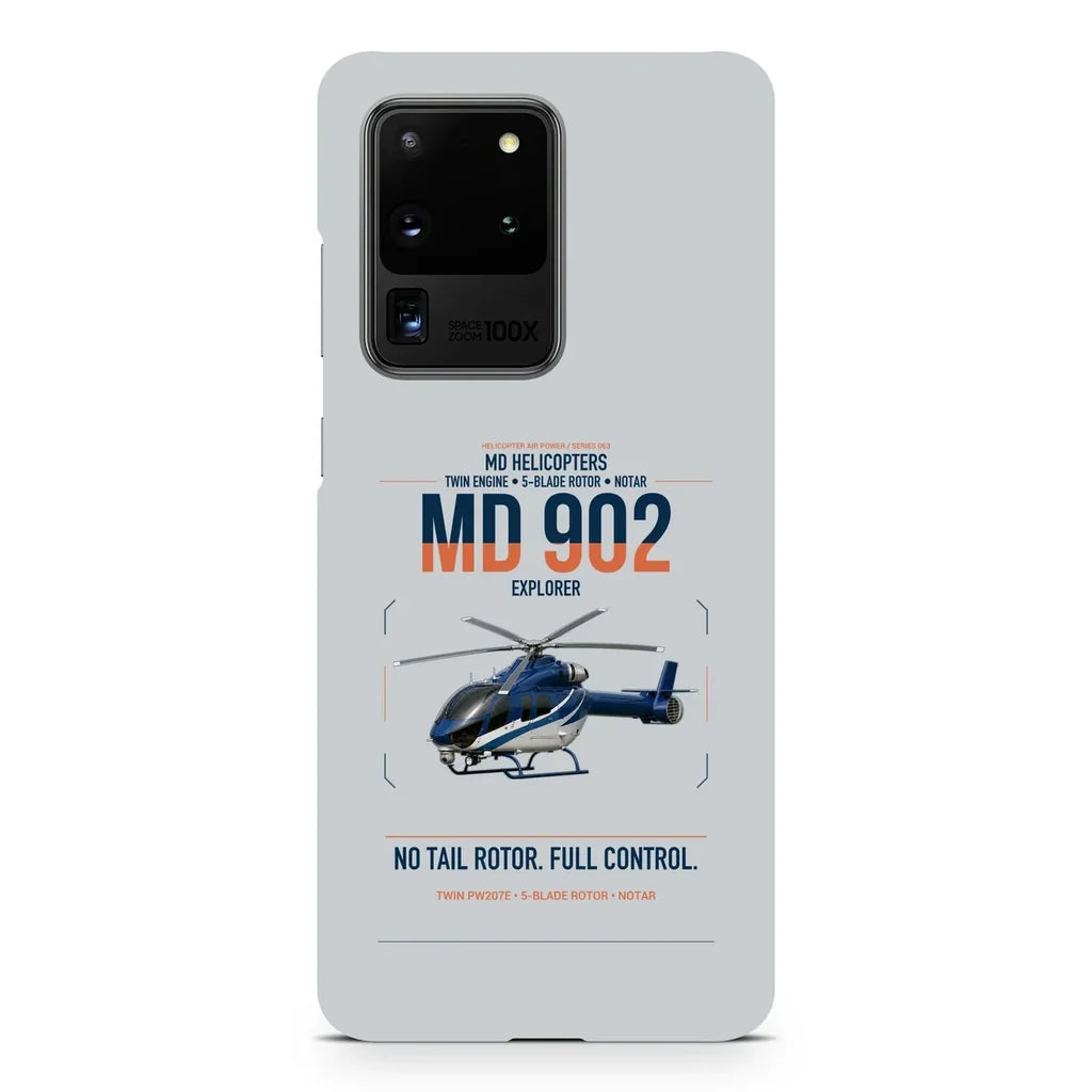 MD Helicopters MD 902 Explorer design on samsung case - light gray