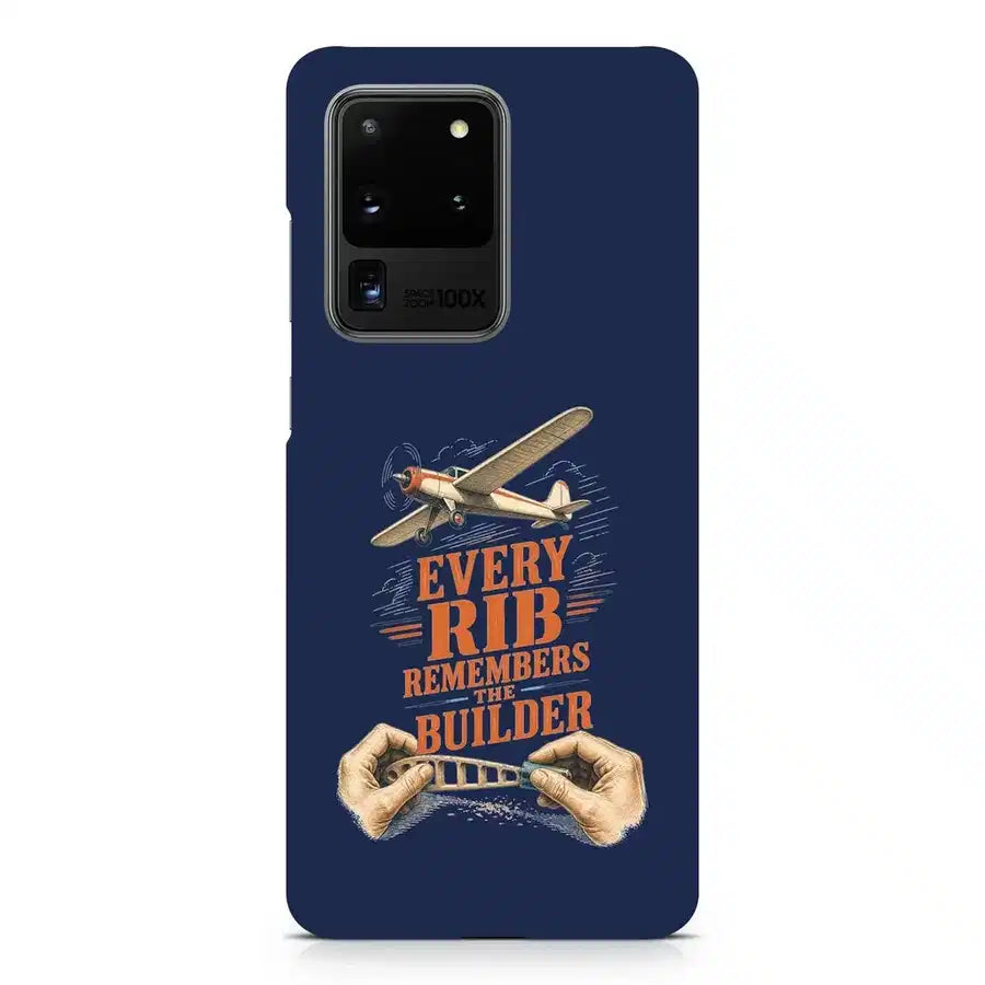 Every Rib Remembers The Builder design on samsung case - navy blue