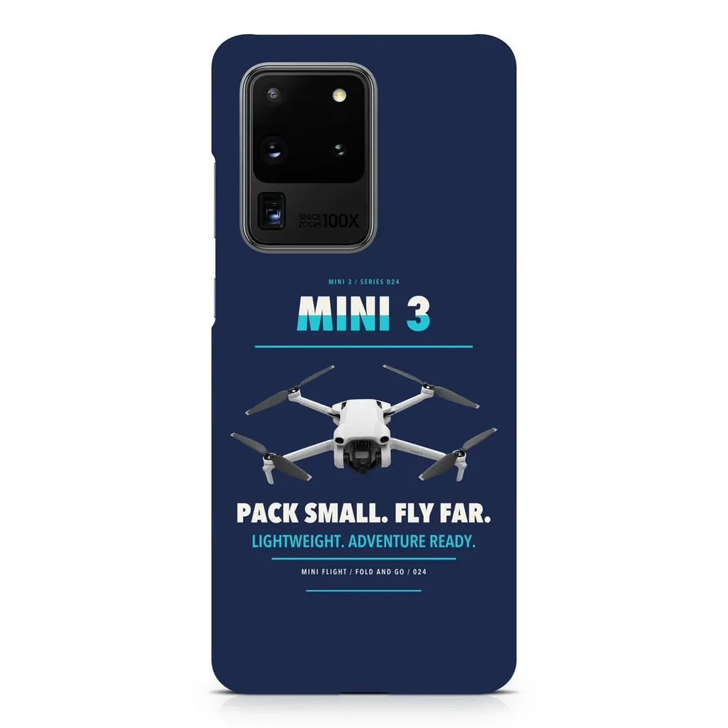 DJI Mini 3 design on samsung case - navy blue