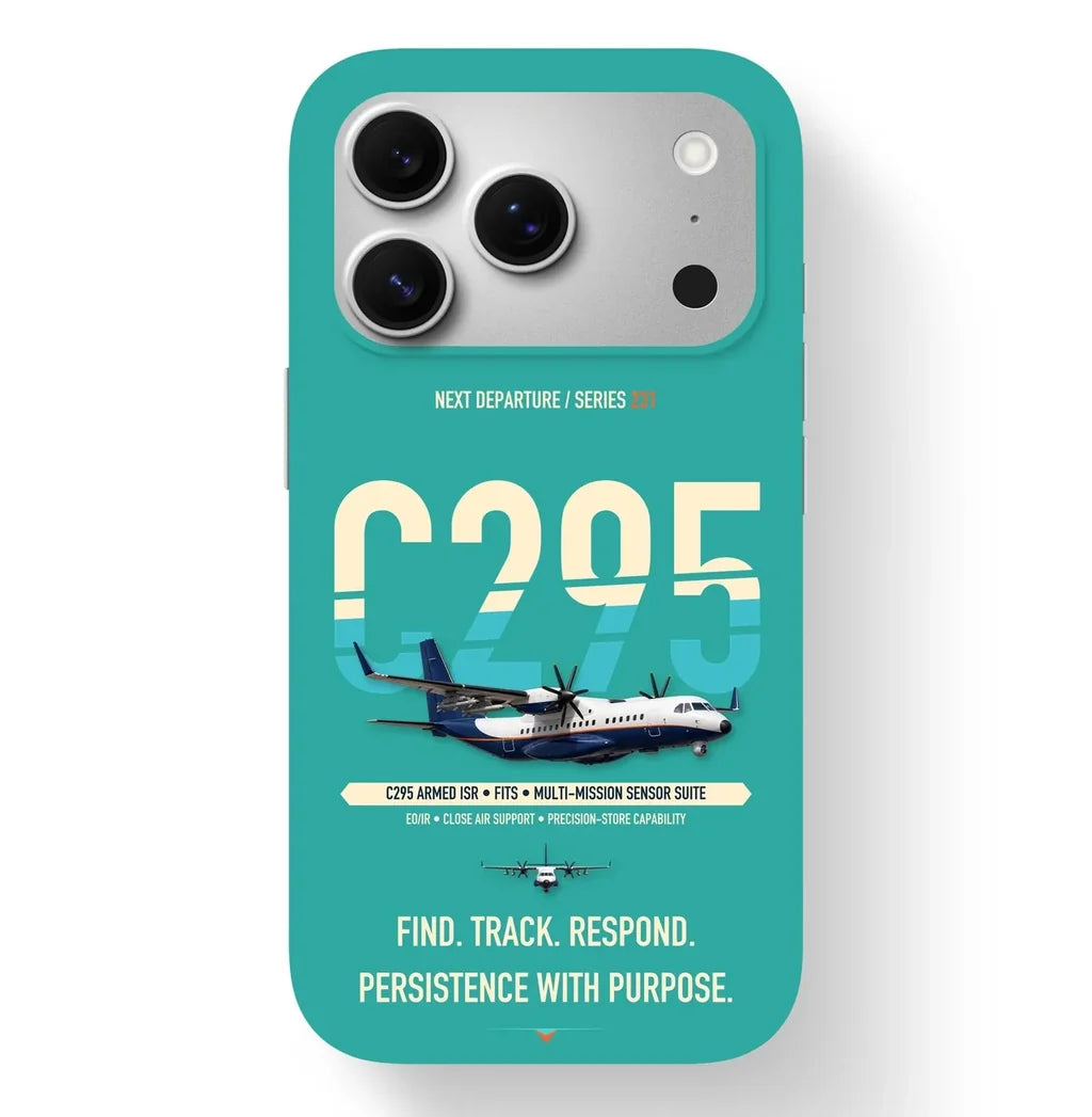 Airbus C295 Armed ISR Case design on turquoise iphone case