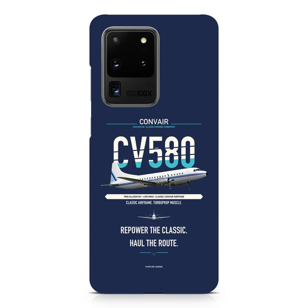 Convair 580 design on samsung case - navy blue