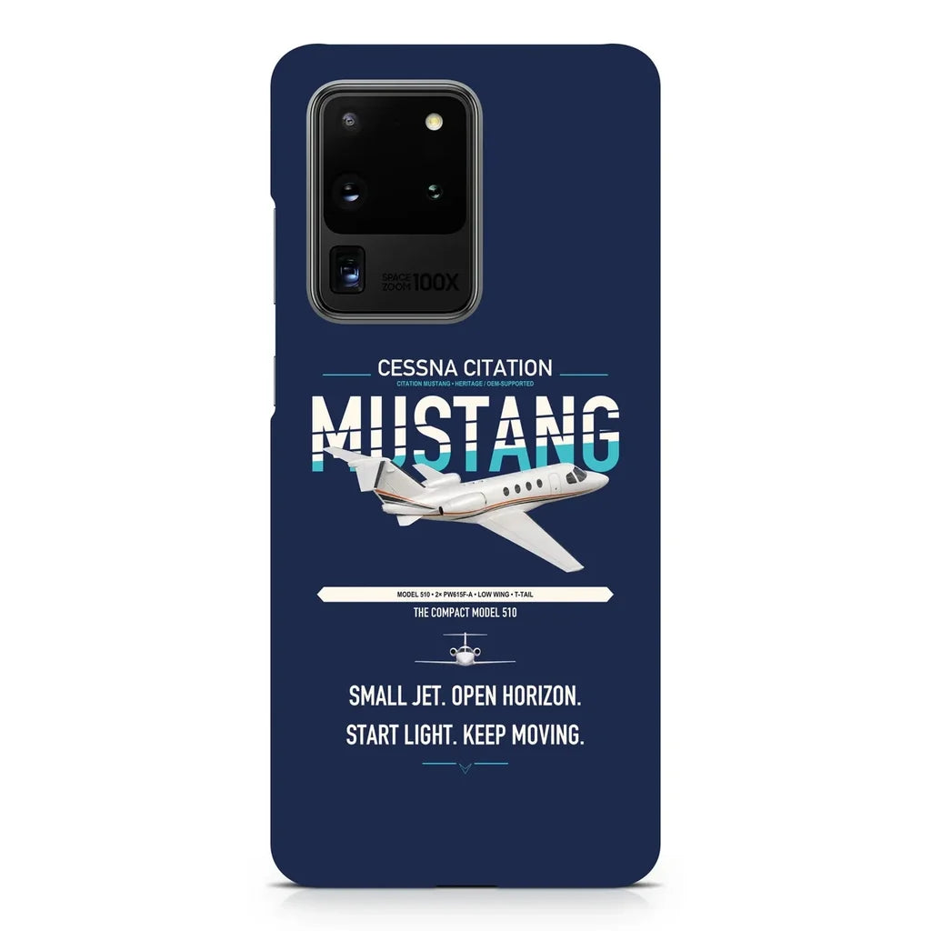 Cessna Citation Mustang design on samsung case - navy blue
