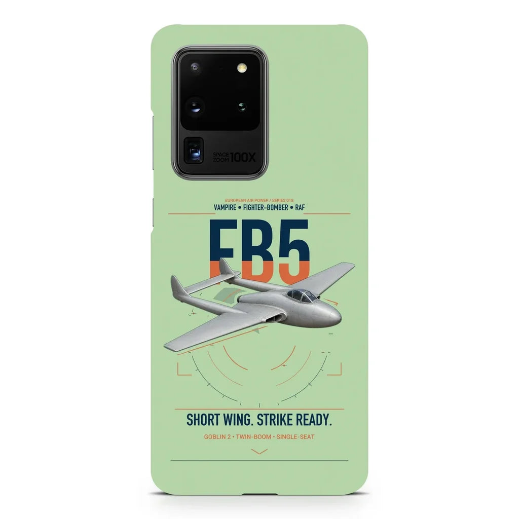 de Havilland Vampire FB5 design on samsung case - light green