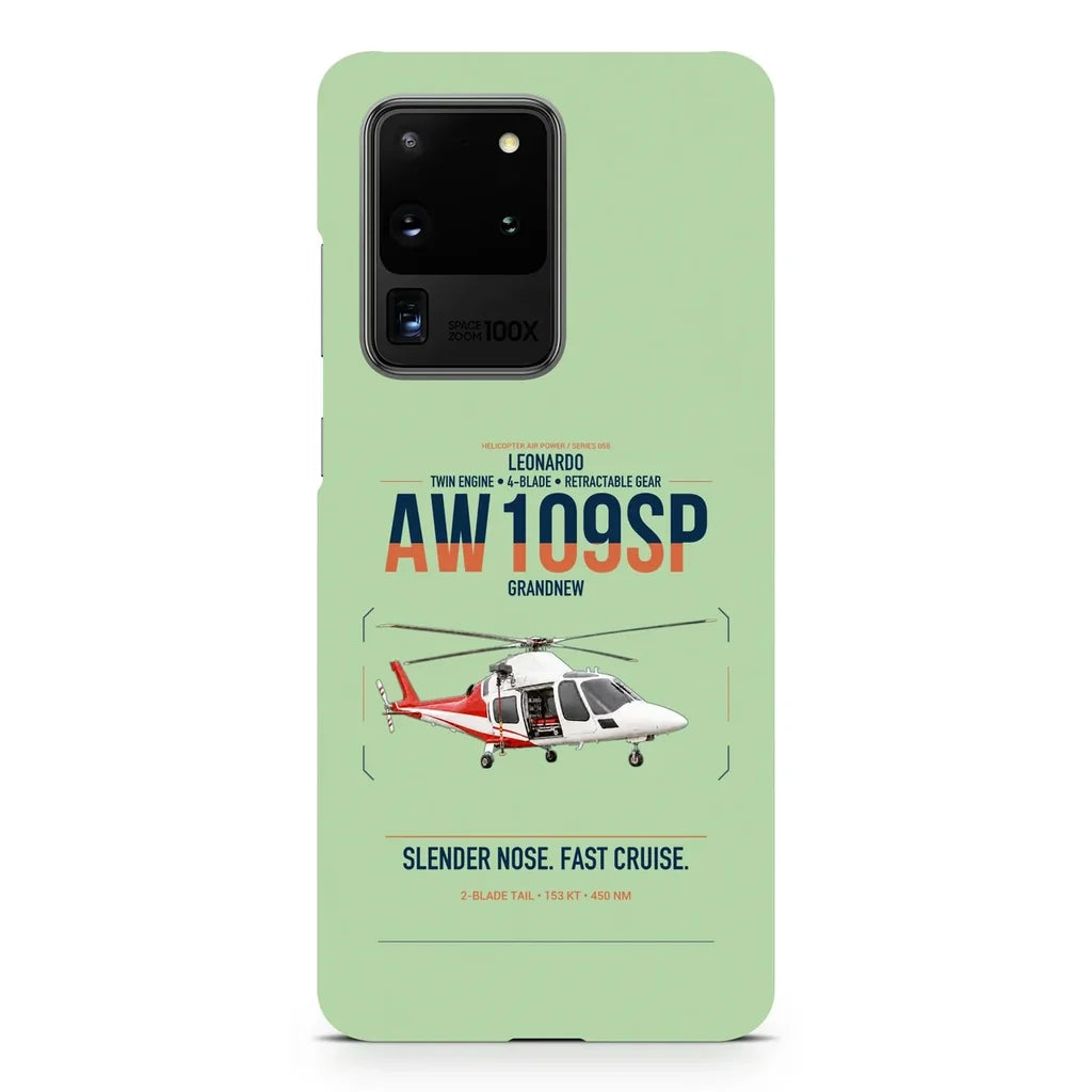 Leonardo AW109SP GrandNew design on samsung case - light green