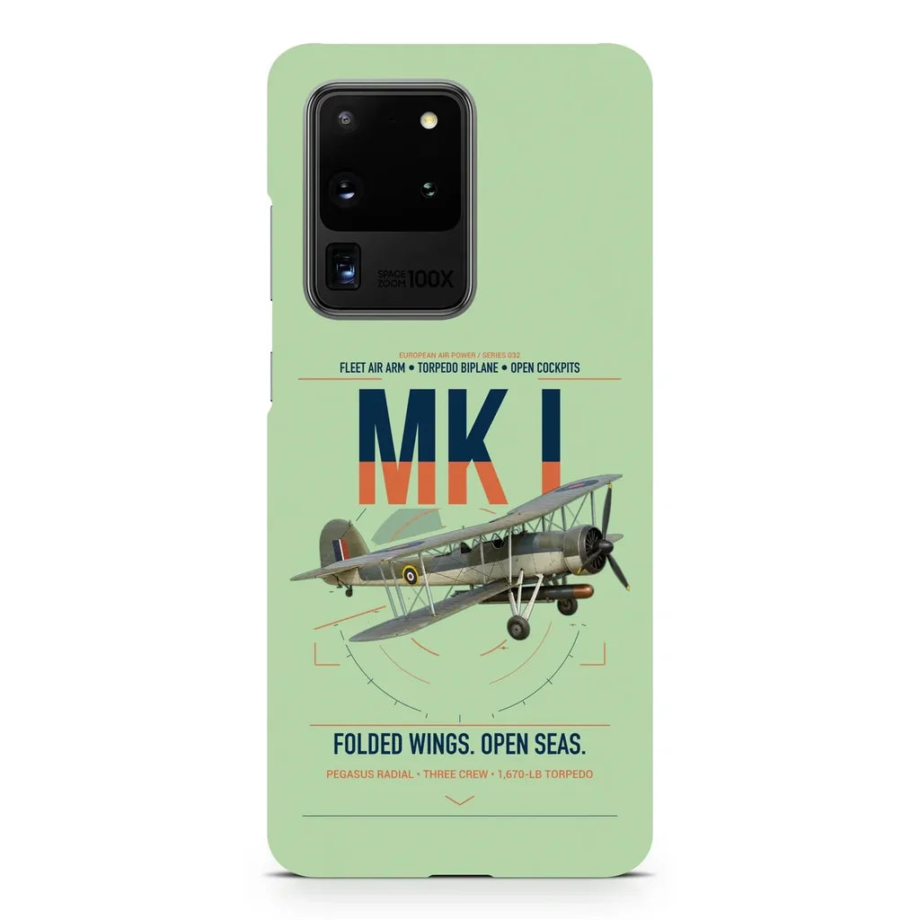 Fairey Swordfish Mk I design on samsung case - light green
