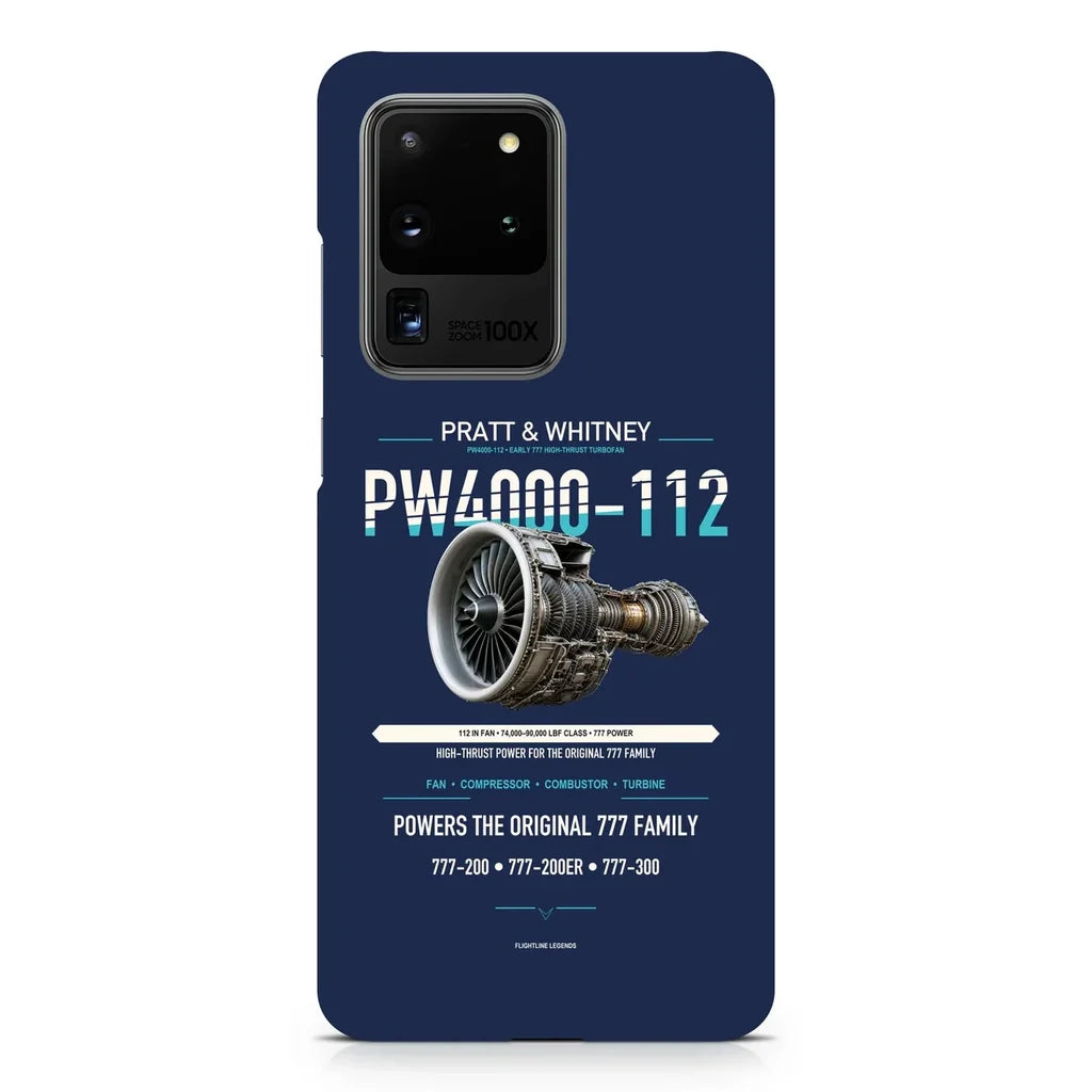 PW4000-112 design on samsung case - navy blue