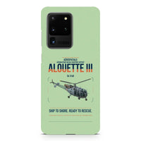 Thumbnail for Aérospatiale SA 316B Alouette III design on samsung case - light green