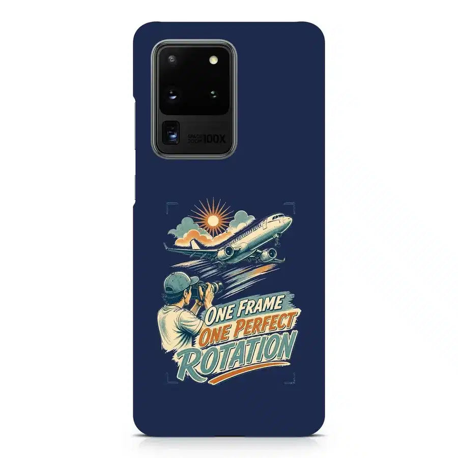 One Frame One Perfect Rotation design on samsung case - navy blue