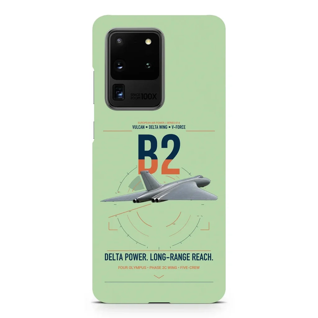 Avro Vulcan B2 design on samsung case - light green