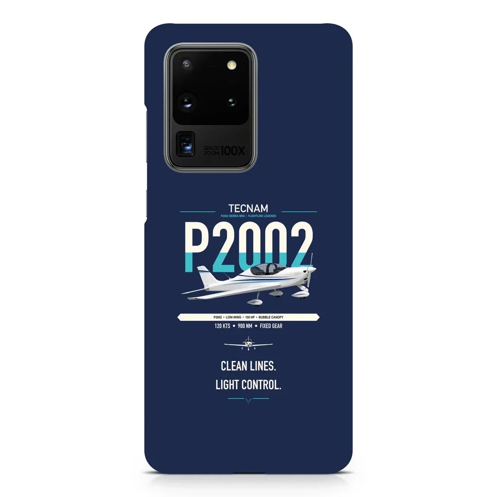 Tecnam P2002 Sierra MkII design on samsung case - navy blue