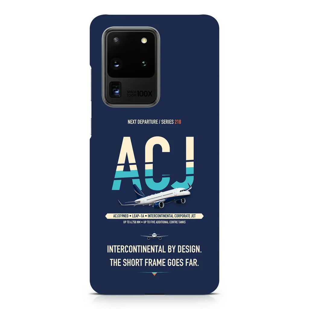 Airbus ACJ319neo design on samsung case - navy blue