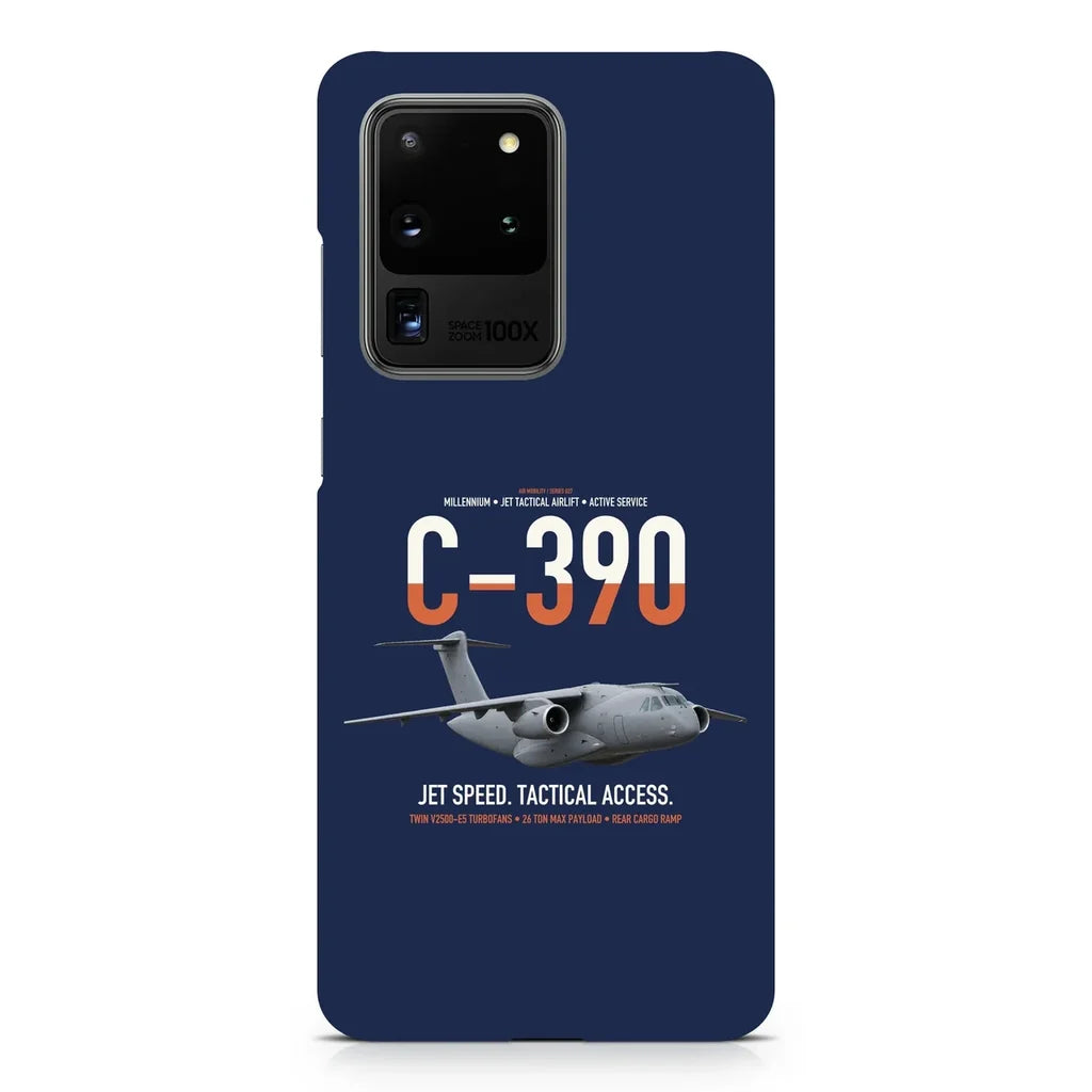 C-390 Millennium design on samsung case - navy blue