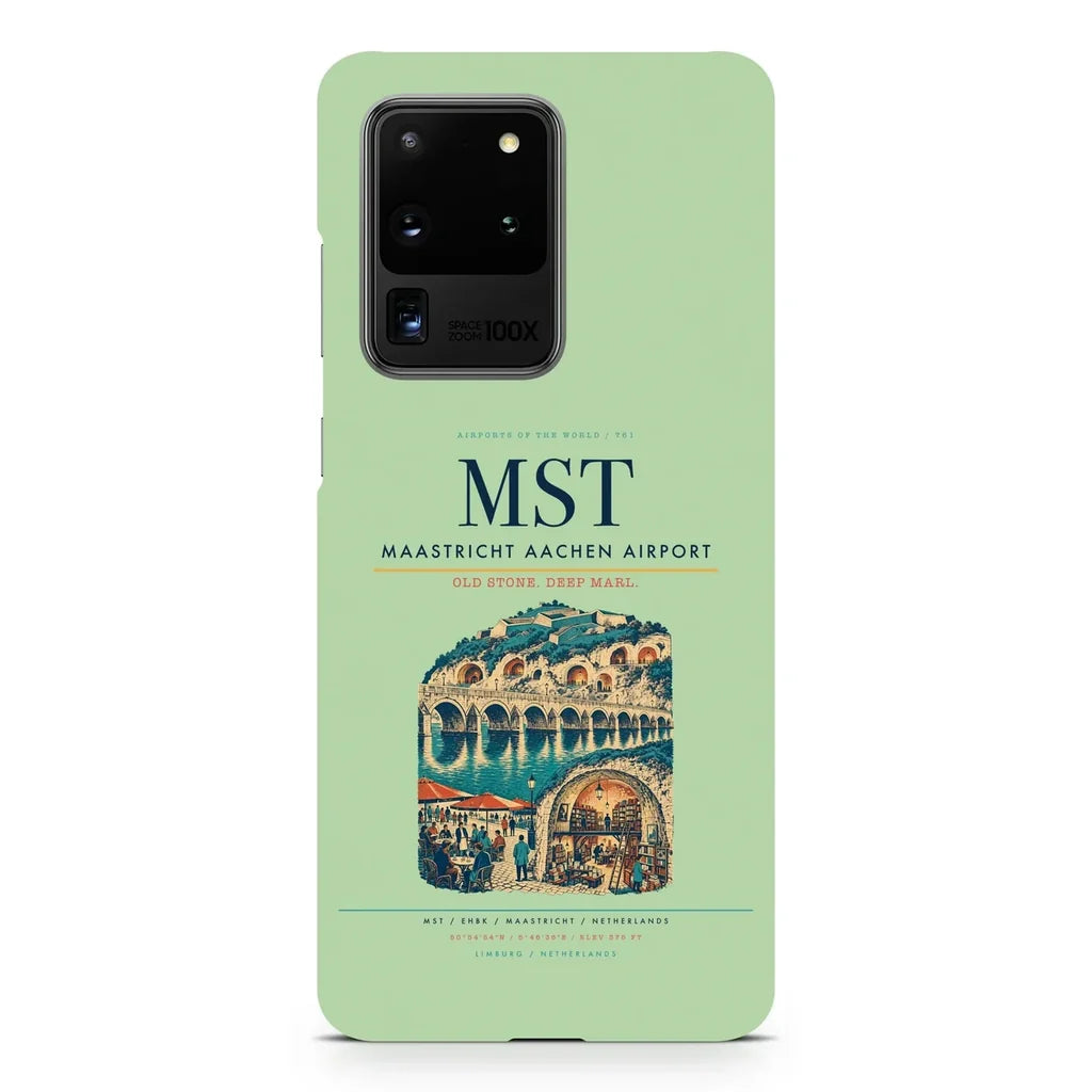 Maastricht Aachen Airport MST design on samsung case - light green