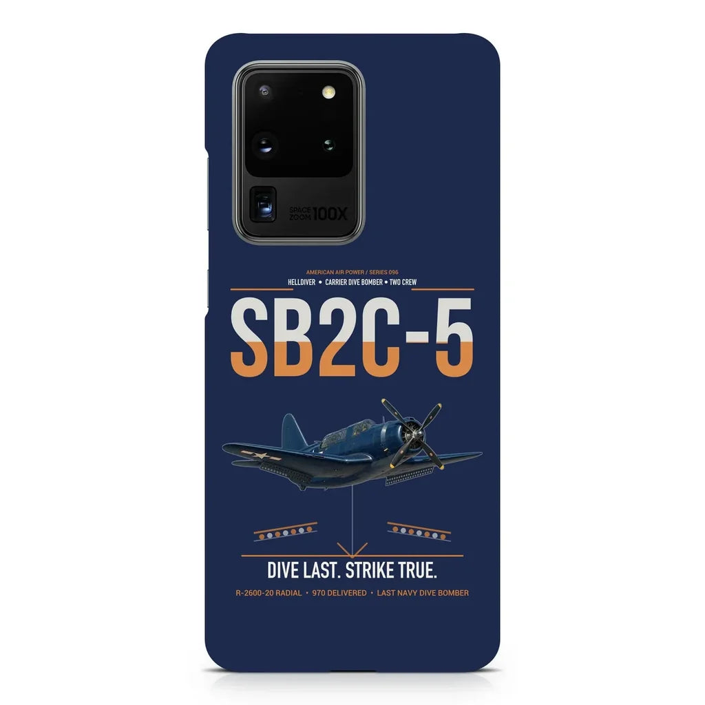 SB2C-5 Helldiver design on samsung case - navy blue