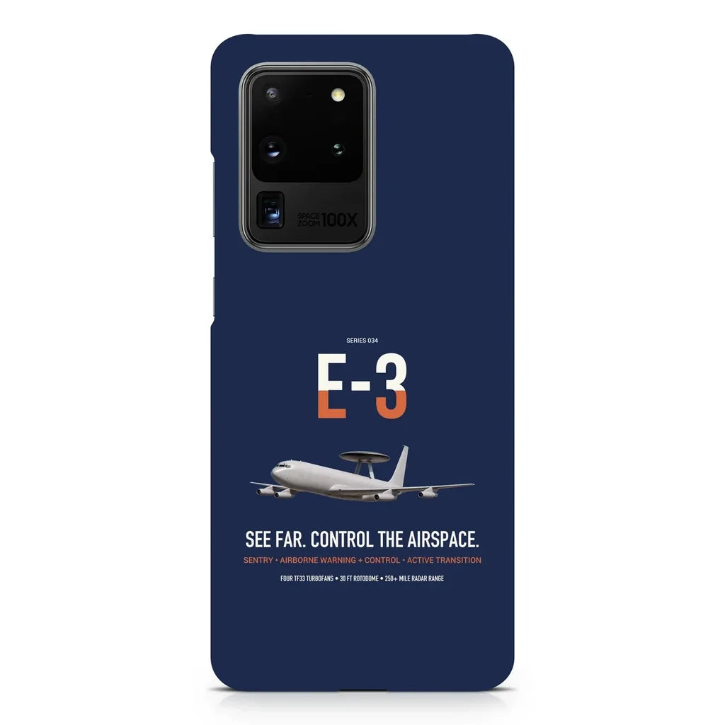 E-3 Sentry AWACS design on samsung case - navy blue