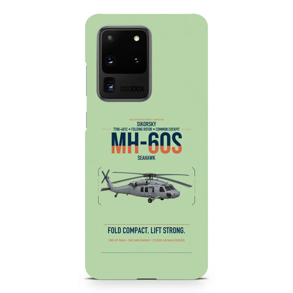 Sikorsky MH-60S Seahawk design on samsung case - light green