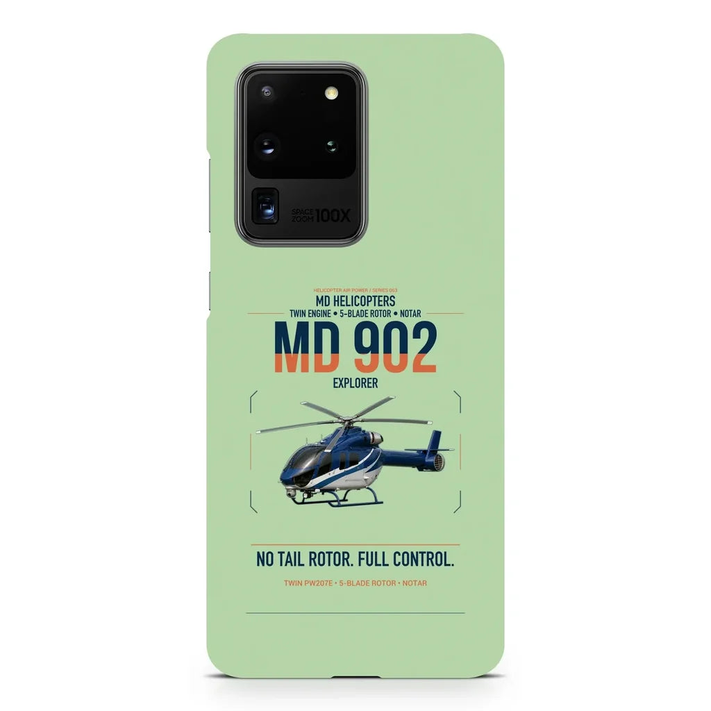 MD Helicopters MD 902 Explorer design on samsung case - light green