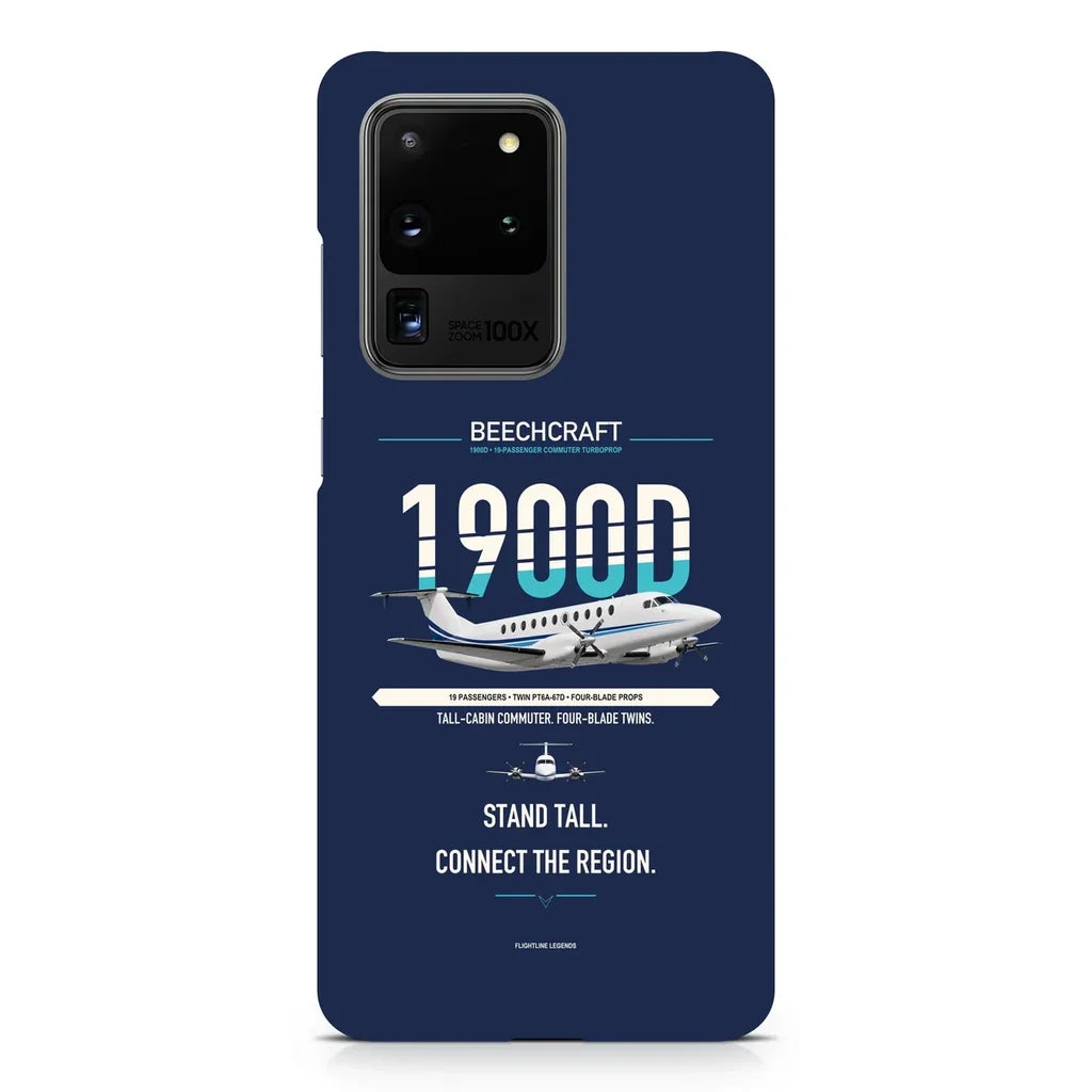 Beechcraft 1900D design on samsung case - navy blue