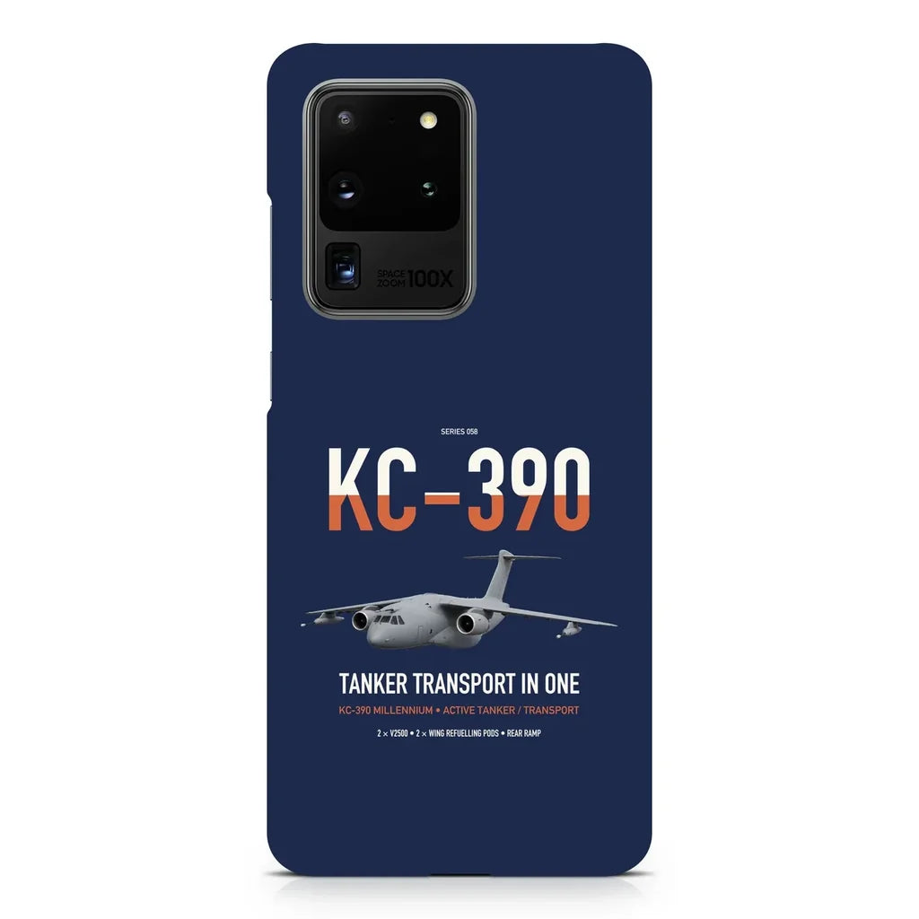 Embraer KC-390 Millennium design on samsung case - navy blue
