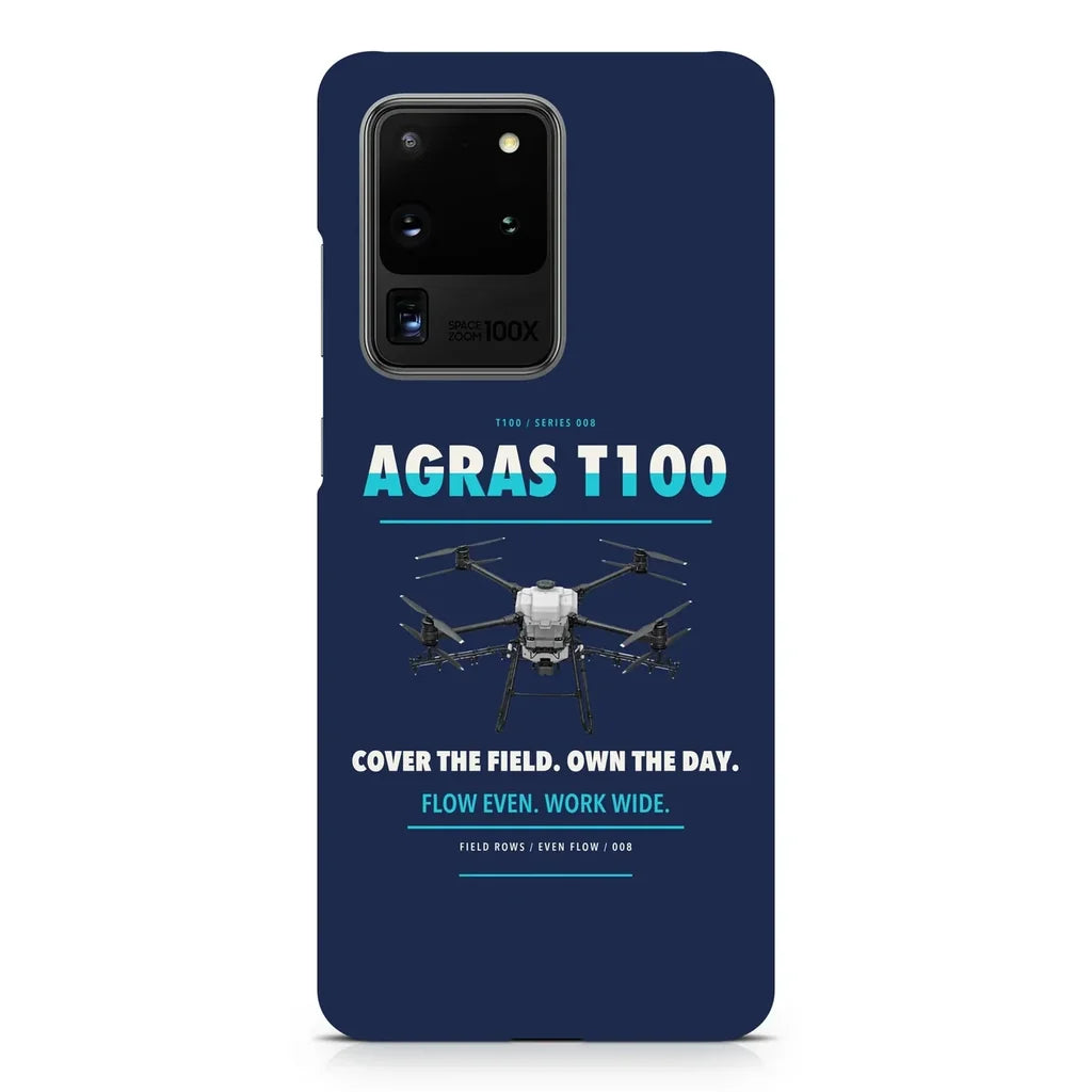 DJI Agras T100 design on samsung case - navy blue