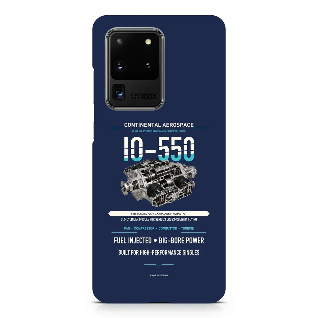 IO-550 design on samsung case - navy blue
