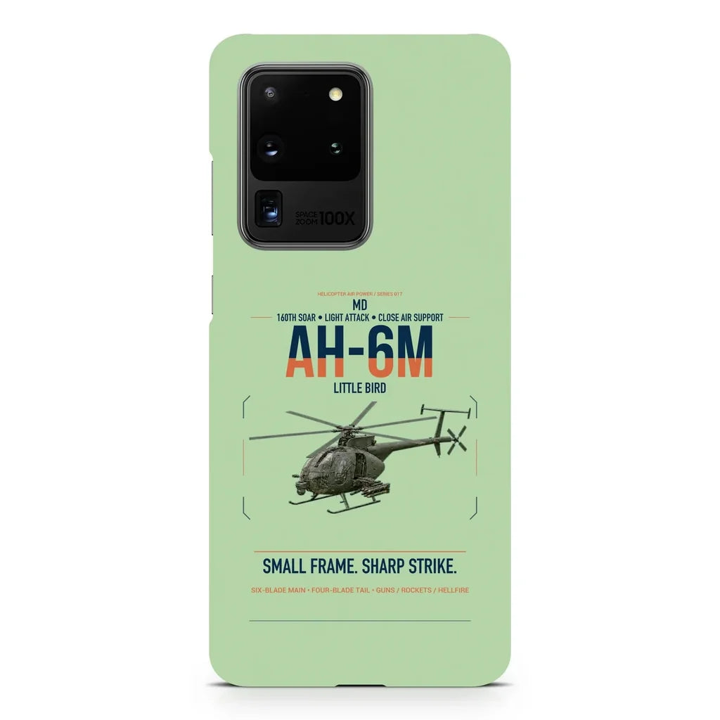 MD AH-6M Little Bird design on samsung case - light green